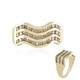 9K I2 Champagne Diamond Gold Ring (de Melo)