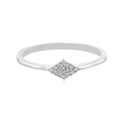 I1 (I) Diamond Silver Ring