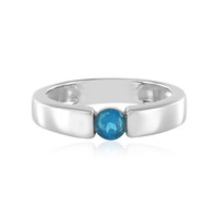 Neon Blue Apatite Silver Ring