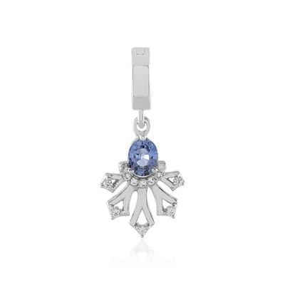 Unheated Ceylon Blue Sapphire Silver Pendant