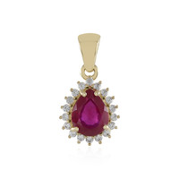 9K Madagascar Ruby Gold Pendant