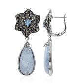 Brazilian Aquamarine Silver Earrings (Annette classic)