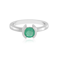 Russian Emerald Silver Ring