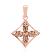 9K SI1 Argyle Rose De France Diamond Gold Pendant (Annette)