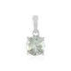 Green Amethyst Silver Pendant