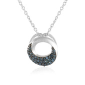 I3 Blue Diamond Silver Necklace