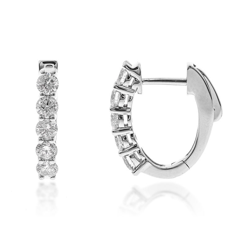 1.18 ct Brilliant Round Cut Halo Studs Conflict free Natural Certified  Diamond Clarity SI1-SI2 Color G-H 18K White Gold Earrings Screw back and  Crystal side stones - Walmart.com