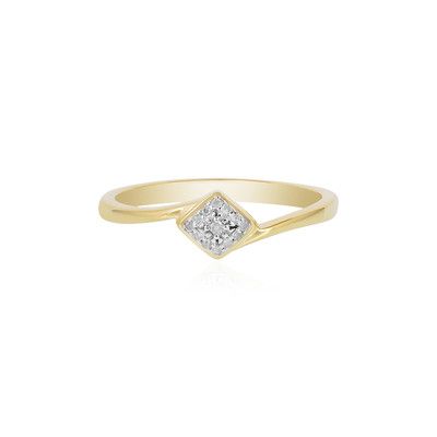 I2 (I) Diamond Silver Ring