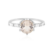 AAA Madagascan Morganite Platinum Ring