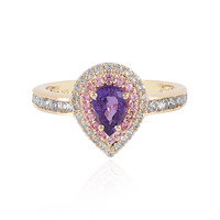 9K Ceylon Purple Sapphire Gold Ring (Adela Gold)