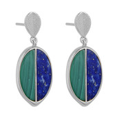 Malachite Silver Earrings