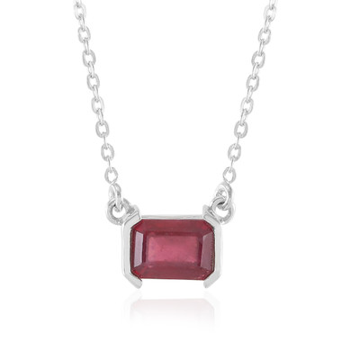 Bemainty Ruby Silver Necklace