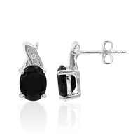 Black Onyx Silver Earrings