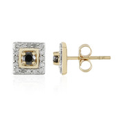 9K Black Diamond Gold Earrings