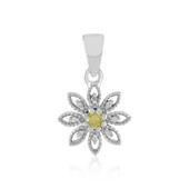 I3 Yellow Diamond Silver Pendant