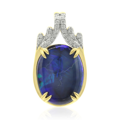 18K Lightning Ridge Black Opal Gold Pendant (Mark Tremonti)