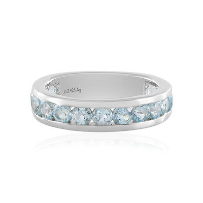 Sky Blue Topaz Silver Ring