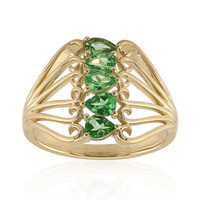 9K AAA Kenya Tsavorite Gold Ring