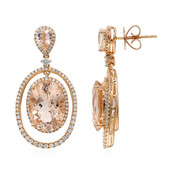 18K AAA Morganite Gold Earrings (CIRARI)