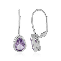 Rose de France Amethyst Silver Earrings