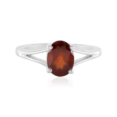 Hessonite Garnet Silver Ring