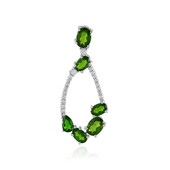 Russian Diopside Silver Pendant