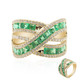 14K AAA Zambian Emerald Gold Ring (CIRARI)