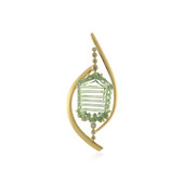 Green Amethyst Silver Pendant