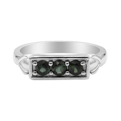 Green Tourmaline Silver Ring