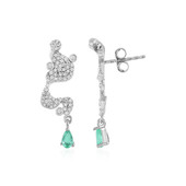 Colombian Emerald Silver Earrings (SAELOCANA)