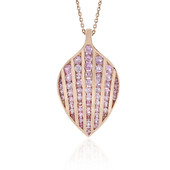 9K Pink Sapphire Gold Necklace (KM by Juwelo)