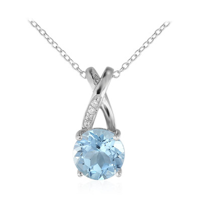 Sky Blue Topaz Silver Necklace