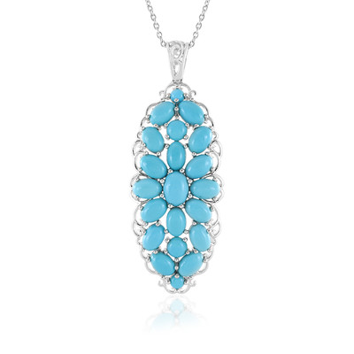 Sleeping Beauty Turquoise Silver Necklace