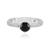 Black Spinel Silver Ring