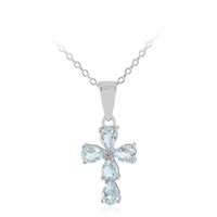 Sky Blue Topaz Silver Necklace