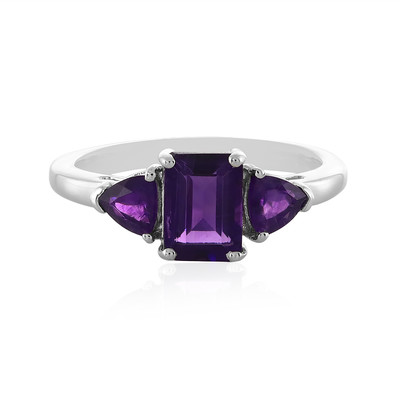 Zambian Amethyst Silver Ring