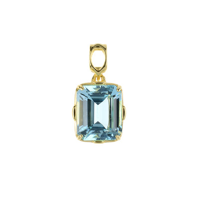 9K Sky Blue Topaz Gold Pendant (dagen)