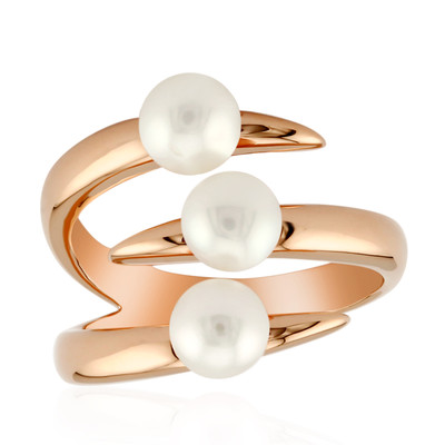 White Freshwater Pearl Silver Ring (TPC)