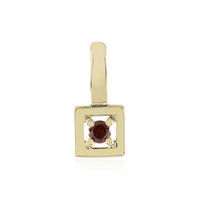 9K I2 Red Diamond Gold Pendant