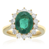 18K AAA Zambian Emerald Gold Ring (CIRARI)