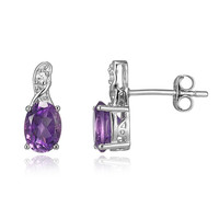 Zambian Amethyst Silver Earrings