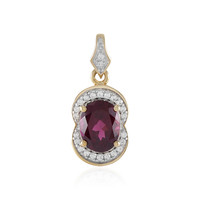 9K Magenta Garnet Gold Pendant