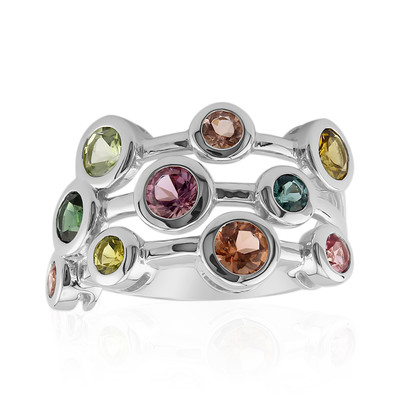 Fancy Tourmaline Silver Ring (Pallanova)