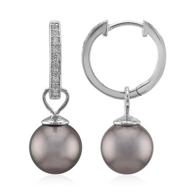 Tahitian Pearl Silver Earrings (TPC)