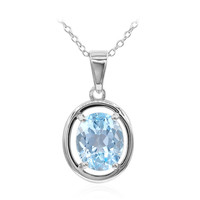 Sky Blue Topaz Silver Necklace