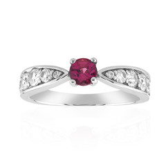 Nigerian Pink Tourmaline Silver Ring