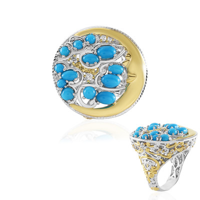 Sleeping Beauty Turquoise Silver Ring (Gems en Vogue)