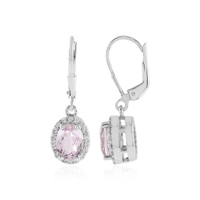 Kunzite Silver Earrings