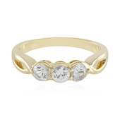 9K White Sapphire Gold Ring (Adela Gold)