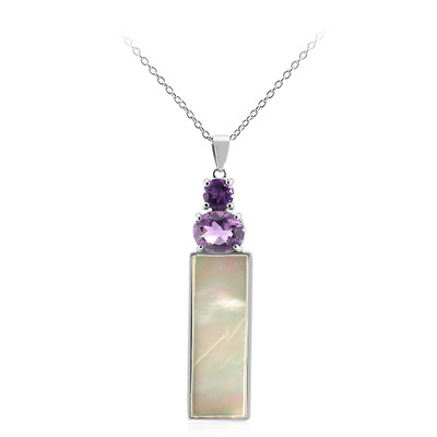 Mother of Pearl Silver Necklace